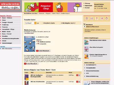 Internet-Portal der Verbraucherzentrale Nordrhein-Westfalen