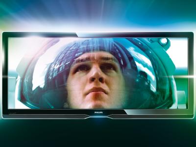 Philips / Fernsehen im Kinoformat verspricht Philips mit dem Modell &laquo;FlatTV Cinema 21:9&raquo;. (Bild: Philips)