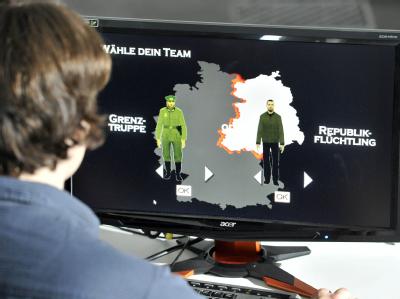 Computerspiel &laquo;1378 (km)&raquo; / Grenzsoldat oder Republikfl&uuml;chtling: Das Computerspiel &laquo;1378 (km)&raquo; widmet sich der ehemaligen 1378 Kilometer langen Grenze quer durch Deutschland und ihren Anlagen. (Bild: dpa)