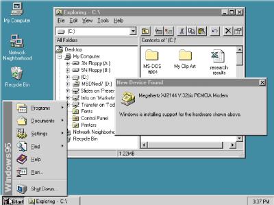 Durchbruch mit Windows 95