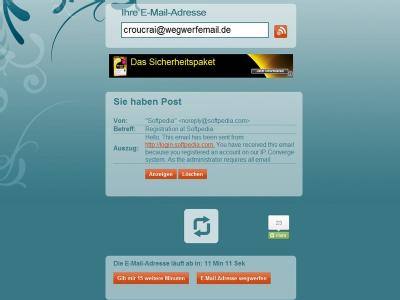 Einmal-E-Mail-Adresse / Mit wenigen Klicks l&auml;sst sich etwa auf dieser Seite eine Einmal-E-Mail-Adresse generieren. (Bild: wegwerfemail.de)