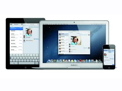 Grenzenloses Chatten mit Messages / Grenzenloses Chatten: Die Anwendung Messages löst bei Mountain Lion das Programm iChat ab und ermöglicht den Austausch von Kurznachrichten zwischen Mac, iPhone und iPad. (Foto: Apple)